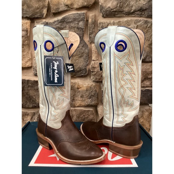 Tony Lama Other - Tony Lama Henley Stout Brown Cowhide Mens Size 8.5 D 15" Western Boots New